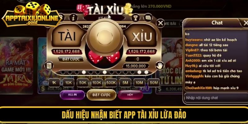 Dấu hiệu nhận biết app tài xỉu lừa đảo