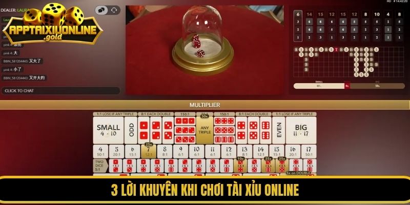3 lời khuyên khi chơi tài xỉu online