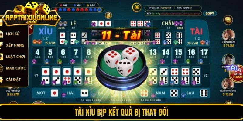 Tài xỉu bịp kết quả bị thay đổi